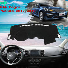 Dashboard Mat Cover Carpet Rug Avoid Light for KIA Pegas 2017 2018 2019 Soluto Dashmat Interior Stickers for Car-Accessories 2024 - buy cheap