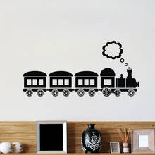 Pegatinas de pared de vagones de tren, decoración del hogar, habitación de niños, pegatinas de pared de vinilo, murales de arte, póster, papel tapiz 2024 - compra barato