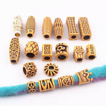 10 pcs/set Hair Jewelry Braid Rings Decoration Pendants Dreadlocks Beads Cuffs Rings Imitation Wood Plastic Beading Accessories 2024 - buy cheap