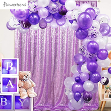 135 Pieces Purple Balloon Arch Garland Kit Purple White Confetti Balloons for Wedding Birthday Graduation Party Decorations 2024 - buy cheap