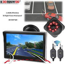 Koorinwoo CCD AHD 5 Inch Wireless parking monitor reverse back camera Rear view Camera Dynamic Trajectory Parking Line Backlight 2024 - compre barato