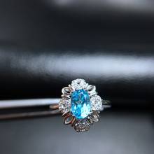 925 серебряные кольца для женщин Лондонский голубой топаз драгоценный камень Свадебные обручальные свадебные кольца на Рождество 2024 - купить недорого