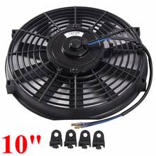 10 Inch 12V 80W 2100Rpm Straight Black Blade Electric Cooling Radiator Tank Fan Mounting Kit Universal 2024 - buy cheap