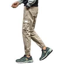 Pants Men Casual Wear-resistant Large Size Ankle-tied Drawstring Cotton Pants Trousers Men's Clothing 2021 2024 - buy cheap
