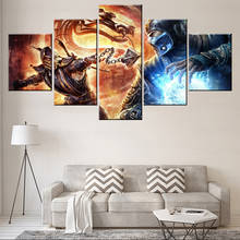 Póster de escorpión Mortal Kombat y Sub-Zero para decoración moderna del hogar, sala de estar o pared del dormitorio, 5 piezas 2024 - compra barato