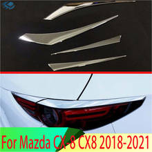 For Mazda CX-8 CX8 2018 2019 ABS Chrome Rear Tail Light Lamp Strip Cover Trim Exterior decoration refit Accessories Styling 2024 - buy cheap