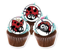 24 Ladybird Cake Topper Wafer Rice Paper Cake Cupcake Cookie Topper Decoration Wedding Birthday Baby Shower Cake Decor 2024 - buy cheap