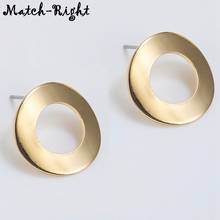 Match-Right Gold/Silver/Color Trendy Earrings for Women Statement/Round/Circle/Korean/Stud Earring oorbellen brincos yjz8172 2024 - buy cheap