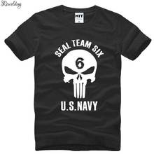 Seal Team Six US NAVY Skull Printed T Shirts Men Novelty Short Sleeve O-Neck Cotton Men's T-Shirt Summer Style Male Tee Shirt 2024 - buy cheap