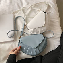 Винтажная маленькая плиссированная сумка через плечо из искусственной кожи, повседневные женские сумки-мессенджеры с клапаном, модная сумка-мессенджер через плечо для сотового телефона 2024 - купить недорого