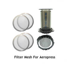 4PCS Coffee Metal Filter Reusable Stainless Steel Filter Mesh For Aeropress Coffee Maker 61MM Kitchen Accessories 2024 - buy cheap