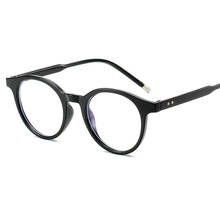 Armações de óculos vintage redondos anti luz azul, óculos de proteção uv para homens e mulheres, retrô e masculino 2024 - compre barato