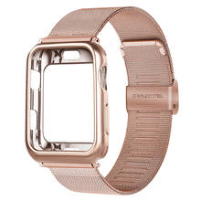 Pulsera Milanese loop correa de reloj Apple watch banda 5 4 44mm 40mm de acero inoxidable correa de pulsera de enlace iwatch 3 2 42mm 38mm correa de reloj 2024 - compra barato