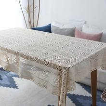 Crochet Cover Towel Cotton Table Cloth Woven Tablecloth Openwork Tablecloth Shooting Props Handmade Style 2024 - buy cheap