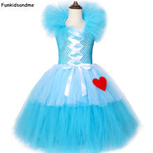 Girls Alice Tutu Dress Sky blue & White Tulle Princess Girls Birthday Party Dress Kids Halloween Carnival Alice Cosplay Costume 2024 - buy cheap