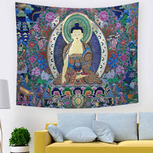 Tapete de parede de buda indiana, vintage, colorido, pendurado, fundo decorativo budista, decoração de sala, totem, tapete, cobertor de parede 2024 - compre barato