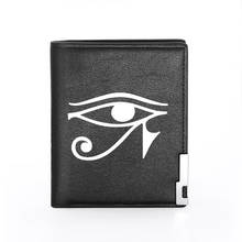 High Quality Luxury The Eye of Horus Printing Leather Wallet  Credit Card Holder Short Male Slim Purse For Men 2024 - buy cheap