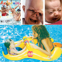 Boia de natação infantil, anel inflável para duas pessoas, seguro, para mãe e bebê, piscina, natação 2024 - compre barato