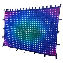 Cortina de vídeo led para parede, 2x3m p100 colorida 2024 - compre barato