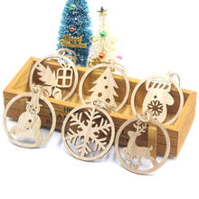 Christmas Elk Snowman Gift Wooden Pendants Xmas Tree Hanging Ornaments Decorations for Home Kids Toys Gift Noel Navidad Decor 2024 - buy cheap