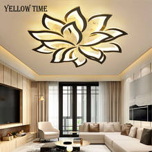 Lámpara de araña LED moderna para interior, accesorio de iluminación para sala de estar, dormitorio, comedor, color blanco y negro 2024 - compra barato