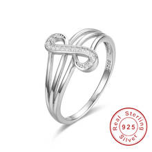 Hot New Style 100% 925 Sterling silver 8 Words Notes Ring for women girl gift Fashion Cocktail Jewelry Accessories size 5-10 2024 - buy cheap