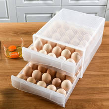 30/60 решетчатый ящик для хранения яиц, Штабелируемый чехол для холодильника, контейнер для яиц, прочный пластиковый органайзер, держатель для яиц для кухни 2024 - купить недорого