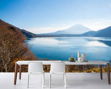 Papel de parede Mount Fuji and Lake Motosu, Japan natural 3d wallpaper,living room sofa TV wall bedroom wall papers home decor 2024 - buy cheap