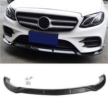 Matte Black ABS Car Front Bumper Spoiler Lip Cover Trim For 2017 2018 Mercedes Benz E-class W213 E200 E250 E300 E400 2024 - buy cheap