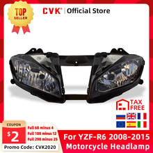 CVK фара мотоцикла налобный фонарь для YAMAHA YZF 600 R6 2008 2009 2010 2011 2012 2013 2014 2015 YZF-R6 08-15 лампа 2024 - купить недорого
