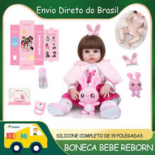 KEIUMI-muñecas de bebé Reborn de 19 pulgadas, cuerpo completo de silicona, ojos grandes, muñeca bebé Reborn, juguetes para niños, regalos de navidad 2024 - compra barato