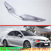 For Toyota Camry 2018 2019 2020 2021 Car Decoration ABS Chrome Front Center Mesh Grille Grill Cover Radiator Strip Trim 2024 - buy cheap