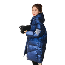 Abrigo largo coreano para mujer, Parka holgada con capucha de plumón de algodón, chaqueta de plumón para mujer, Chaqueta de algodón para invierno, novedad de 2021 2024 - compra barato