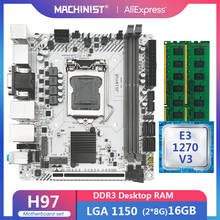 Материнская плата H97 LGA 1150 в комплекте с процессором Intel Xeon E3-1270 V3 и 2x8 ГБ = 16 ГБ DDR3 ОЗУ системная плата USB3.0 SATA3.0 H97I-PLUS 2024 - купить недорого