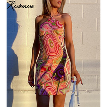 Rockmore-Vestido corto con estampado Multicolor para mujer, minivestido Sexy Vintage con Espalda descubierta, ajustado, para fiesta en la playa, 2021 2024 - compra barato