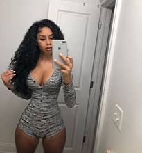 BKLD Summer Clothes For Women 2020 Fashion Sexy Long Sleeve Romper Woman One Piece Jumpsuit Bodycon Clubwear Grey Rompers Women 2024 - buy cheap