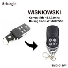 Wisniowski garagem remoto 433.92 mhz código de rolamento wisniowski chaveiro controle remoto portão comando handheld transmissor 2024 - compre barato