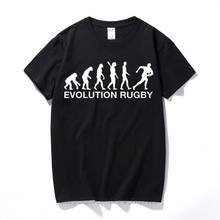 Evolution rugbying camiseta masculina estampada, casual, de algodão, de manga curta, engraçada, hip-hop, masculina, camiseta esportiva 2024 - compre barato