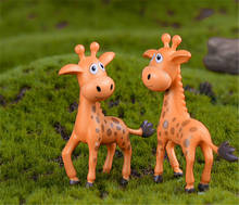 Artificial mini sika cervos girafa jardim de fadas miniaturas gnomos musgo terrários resina artesanato estatuetas decoração para casa 2024 - compre barato