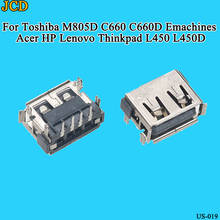 Jcd 2 pçs portátil 2.0 porta conector usb tomada usb para toshiba m805d c660 c660d emachines acer hp lenovo thinkpad l450 l450d 2024 - compre barato