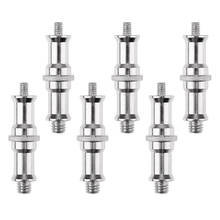 6pcs Double End Stud 1/4" And 3/8" Adapter Spigot Male Screw For Light Stand 2024 - buy cheap