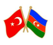 Turkey Azerbaijan Friendship flag badge 2024 - buy cheap