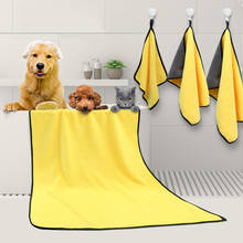Toalha de banho absorvente para animais de estimação, toalha de banho para gatos e cães de secagem rápida 2024 - compre barato