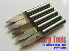 4mm 30 Degree 0.6-1mm Tip V Shape Flat Bottom Endmill Tungsten Carbide Cutters PCB CNC Engraving Router Bits Wood Milling Tools 2024 - buy cheap