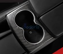 Carbon Fiber Color Interior Rear Seat Armrest Cup Bottle Holder Trim Car Styling For Tesla Model X S 2016 2017 2018 Accessories 2024 - buy cheap