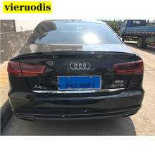 A6 C7 Modified S6 Style ABS Plastic Unpainted Rear Trunk Lip Spoiler for Audi A6 C7 2012 2013 2014 2015 2016 2017 2018 2024 - buy cheap