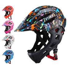 Детский шлем для катания на роликах, велосипед со светодиодной подсветкой, велосипедный скутер для езды на велосипеде, детский полный шлем 2024 - купить недорого