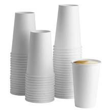 50 Ct. 16 Oz. ( 450ml ) Eco Friendly White Paper Hot Tea Coffee Cups Disposable With Lids 2024 - buy cheap