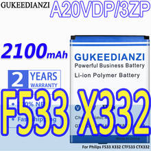 GUKEEDIANZI móvil-batería recargable, A20VDP/3ZP, 2100mAh, para Philips F533 X332 CTF533 CTX332, batería de polímero de litio 2024 - compra barato