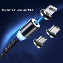 Магнитный Micro USB кабель для iPhone 12 11 8 Samsung Android Быстрая зарядка магнит Зарядное устройство USB Type C кабель Мобильный телефон провод 2024 - купить недорого